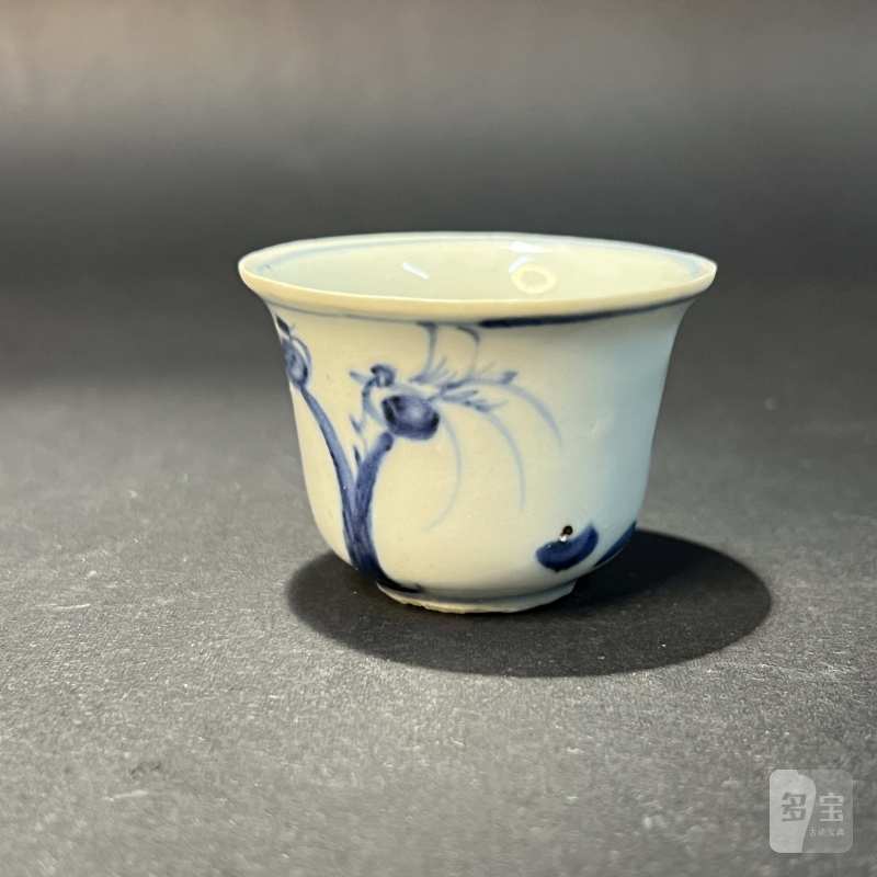 明 青花花鸟纹杯 - 图3